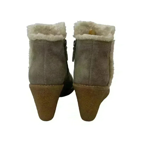 Cole Haan Brown Ankle Boots with Cream Trim - Picture 8 of 9